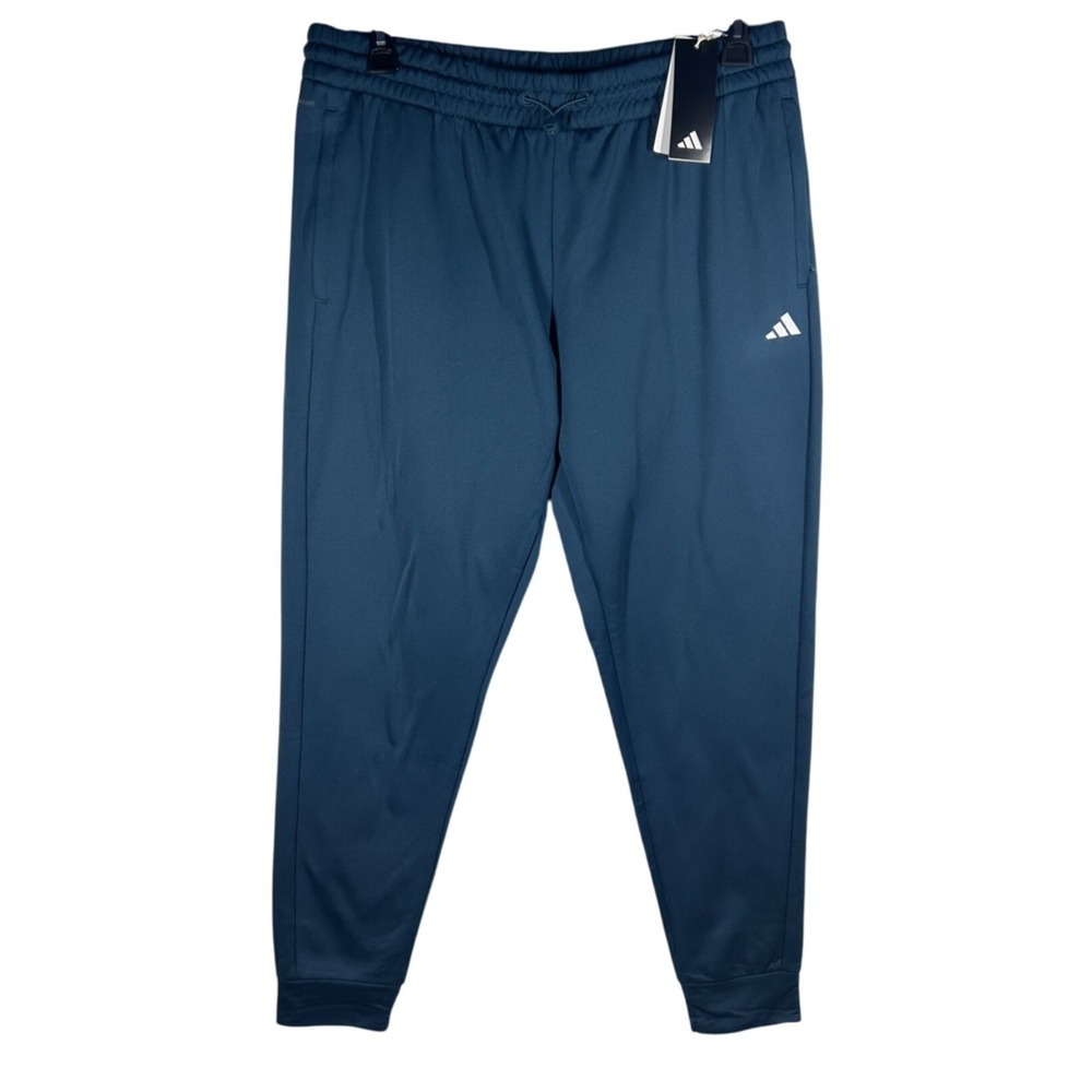 Adidas Mens Training Jogger Pants‎ Blue XL Extra Large Athletic Gym NEW